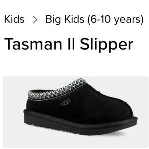 UGG Tasman II Big Kid Girls Sz 5. Color Black.   Authentic